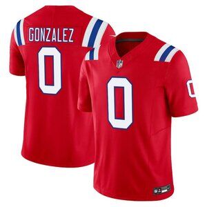 Adult Mens or Youths Select Christian Gonzalez Red Vapor Stitched Jersey